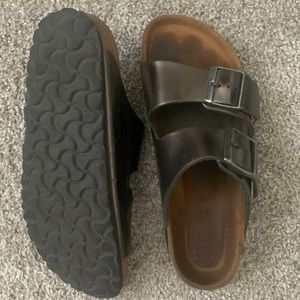 Grey Metallic Birkenstocks